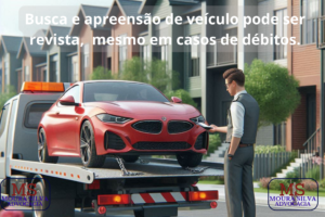 Carro sendo removido por guincho - advogado para defesa em busca e apreensão de veículo em Brasília